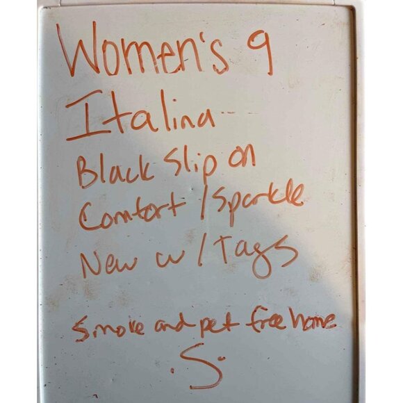 Womens 9 Italina Black Slip-On Comfort Sparkle Shoes New W/Tags - Picture 6 of 6